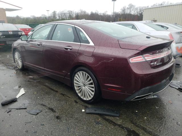 3LN6L5F96HR627538 - 2017 LINCOLN MKZ RESERV მუქწითელი ფოტო 2