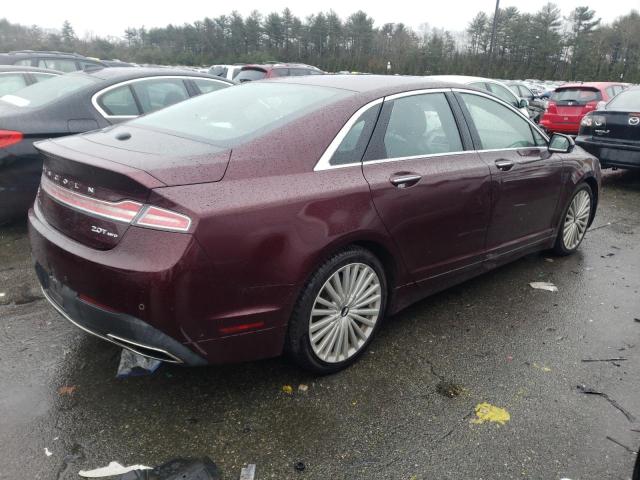 3LN6L5F96HR627538 - 2017 LINCOLN MKZ RESERV მუქწითელი ფოტო 3