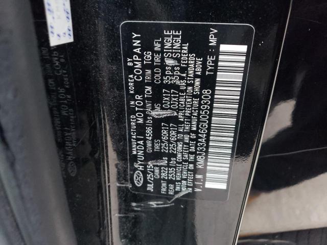 KM8J33A46GU059308 - 2016 HYUNDAI TUCSON LIM BLACK photo 12