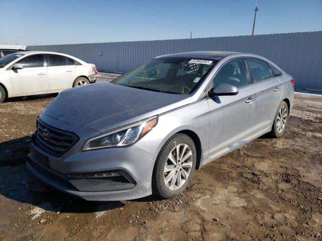 5NPE34AF2GH322482 - 2016 HYUNDAI SONATA SPO SILVER photo 2