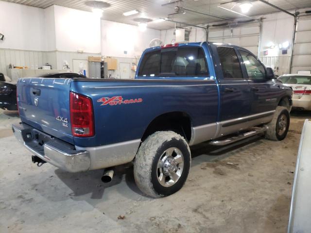 3D7KS28CX5G763276 - 2005 DODGE RAM 2500 S Mavi foto 3