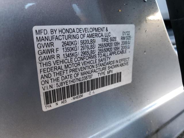 5J8YE1H07NL038797 - 2022 ACURA MDX A-SPEC SILVER photo 14