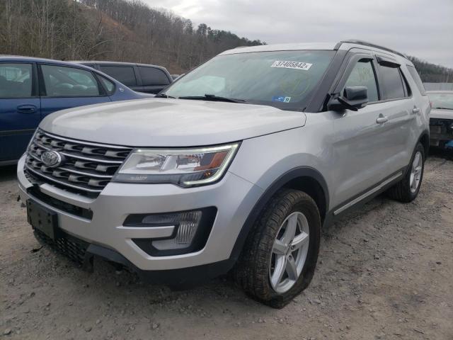 1FM5K8D80HGA08550 - 2017 FORD EXPLORER X SILVER photo 2