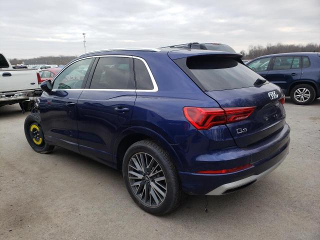 WA1AUCF39M1104654 - 2021 AUDI Q3 PREMIUM BLUE photo 2