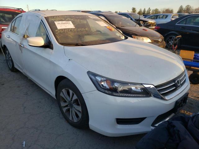 1HGCR2F32EA222607 - 2014 HONDA ACCORD LX WHITE photo 1