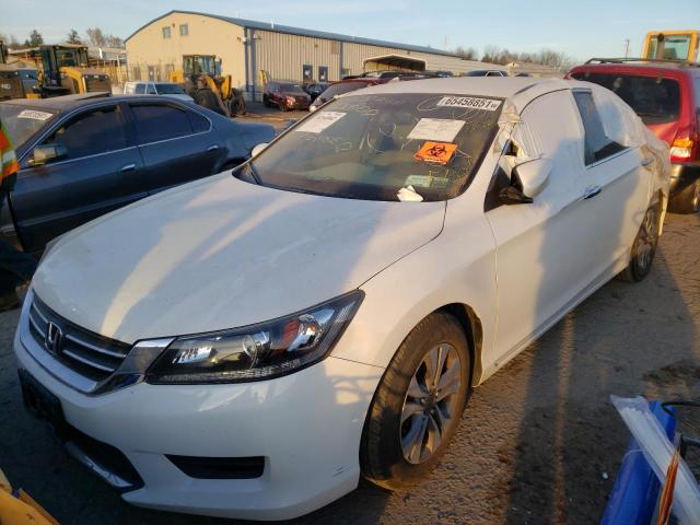 1HGCR2F32EA222607 - 2014 HONDA ACCORD LX WHITE photo 2