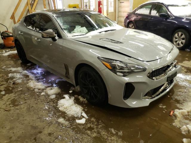 KNAE35LD2N6100904 - 2022 KIA STINGER GT GRAY photo 4