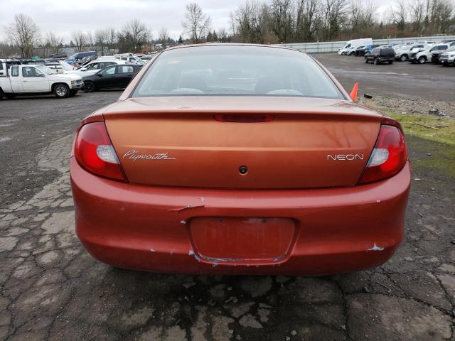 1P3ES46C6YD565642 - 2000 PLYMOUTH NEON BASE 橙色 照片 6