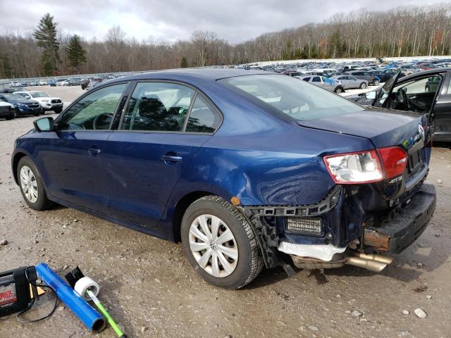 3VW2K7AJ0EM378033 - 2014 VOLKSWAGEN JETTA BASE BLUE photo 2