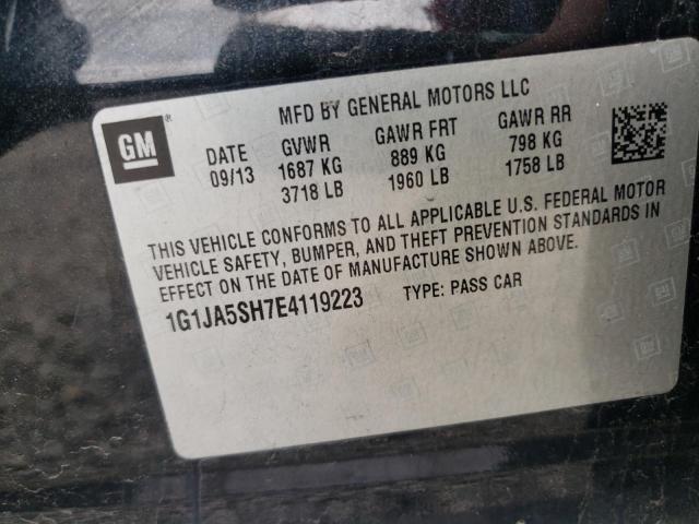 1G1JA5SH7E4119223 - 2014 CHEVROLET SONIC LS BLACK photo 10