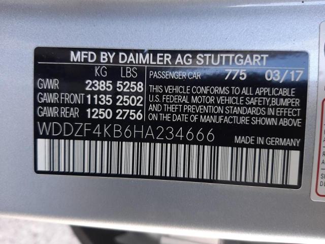 WDDZF4KB6HA234666 - 2017 MERCEDES-BENZ E 300 4MAT SILVER photo 10