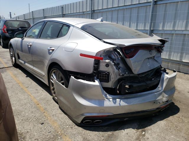 KNAE15LA4J6012698 - 2018 KIA STINGER SILVER photo 3