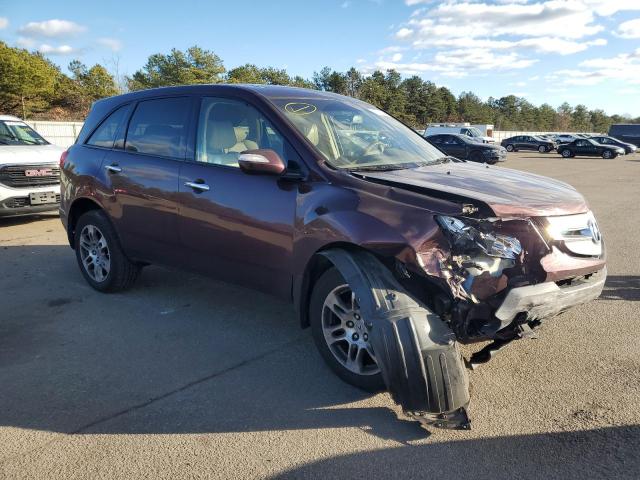 2HNYD28258H538476 - 2008 ACURA MDX BURGUNDY photo 4