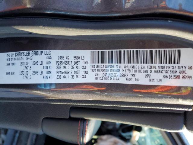 1C4PJMBS2EW138922 - 2014 JEEP CHEROKEE T GRAY photo 14