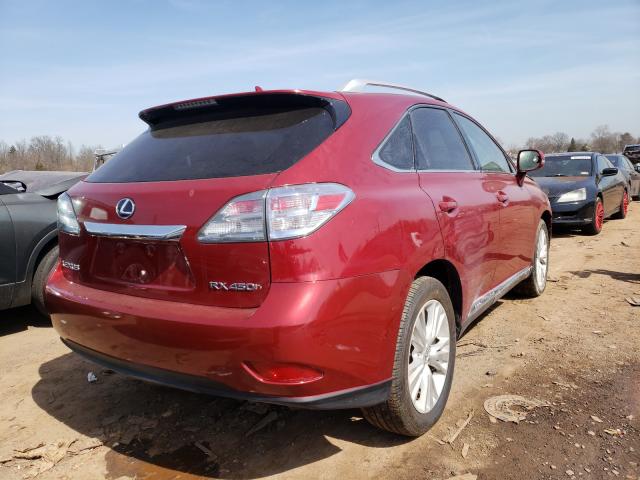 JTJBC1BA9B2043302 - 2011 LEXUS RX 450 RED photo 4