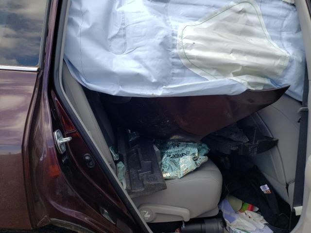 5TDBK3EH3CS140368 - 2012 TOYOTA HIGHLANDER Bordeaux photo 10