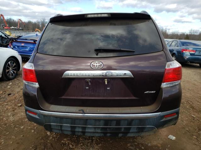 5TDBK3EH3CS140368 - 2012 TOYOTA HIGHLANDER Bordeaux photo 6