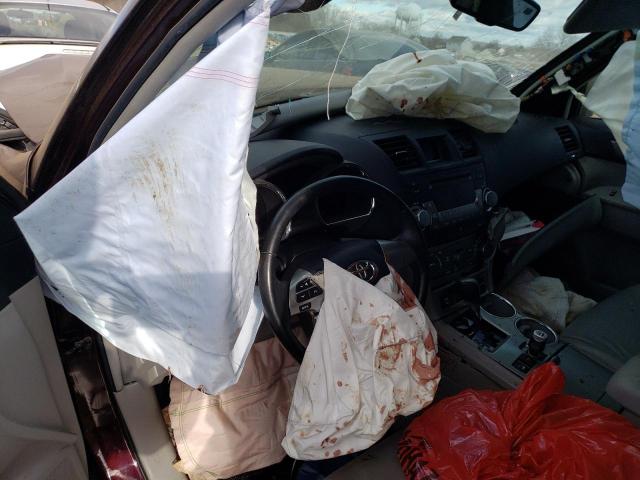 5TDBK3EH3CS140368 - 2012 TOYOTA HIGHLANDER Bordeaux photo 9
