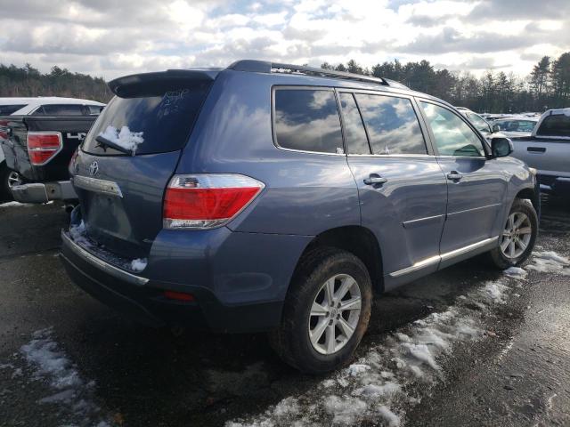 5TDBK3EH4DS203320 - 2013 TOYOTA HIGHLANDER Көк фото 3