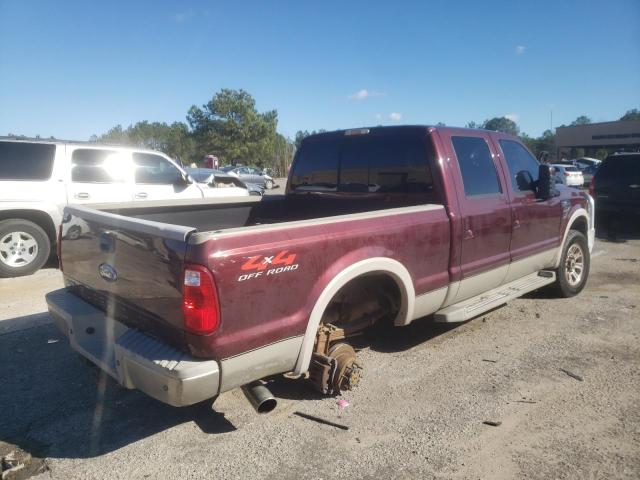 1FTSW21R39EA26074 - 2009 FORD F250 SUPER BURGUNDY photo 4