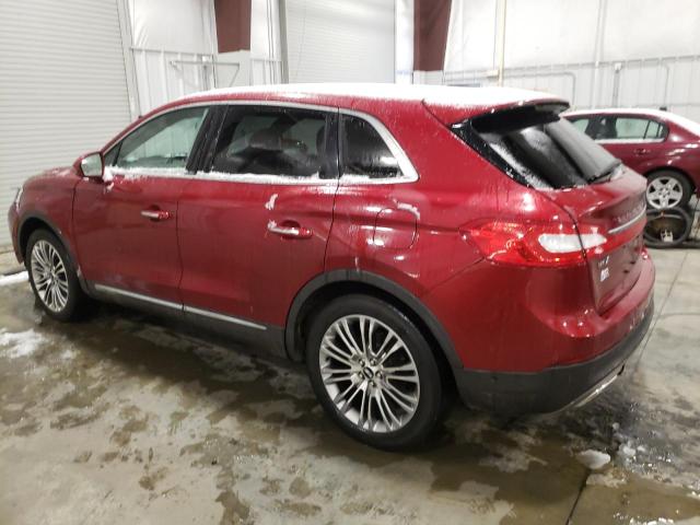 2LMTJ8LR9GBL24771 - 2016 LINCOLN MKX RESERV RED photo 2