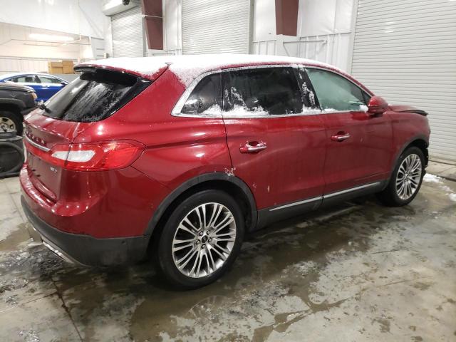 2LMTJ8LR9GBL24771 - 2016 LINCOLN MKX RESERV წითელი ფოტო 3