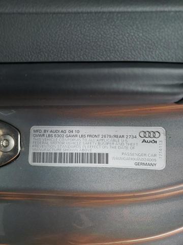WAUVGAFHXAN024005 - 2010 AUDI S5 PRESTIG SILVER photo 10
