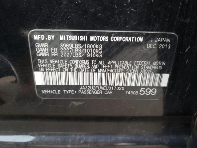 JA32U2FUXEU017020 - 2014 MITSUBISHI LANCER ES/ BLACK photo 12