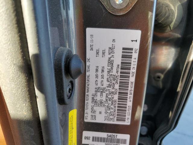 5TFAZ5CN6KX076301 - 2019 TOYOTA TACOMA DOU 石墨色 照片 12