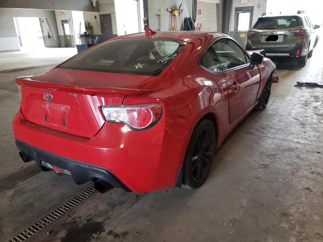 JF1ZNAA18D2700807 - 2013 TOYOTA SCION FR-S RED photo 4