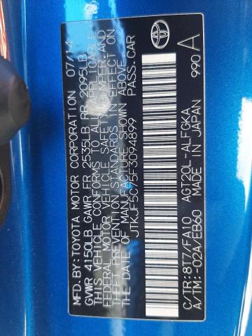 JTKJF5C75F3094899 - 2015 TOYOTA SCION TC ლურჯი ფოტო 12