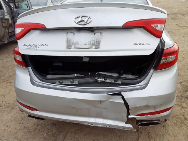 5NPE34AF6FH236512 - 2015 HYUNDAI SONATA SPO SILVER photo 10