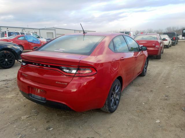 1C3CDFFA4GD821503 - 2016 DODGE DART SXT S RED photo 4