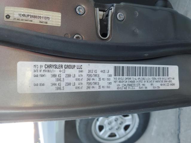 1C4NJPBA8ED511375 - 2014 JEEP PATRIOT SP GRAY photo 13