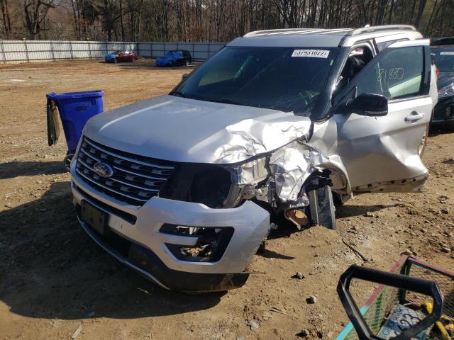 1FM5K7D8XHGE32604 - 2017 FORD EXPLORER X SILVER photo 2