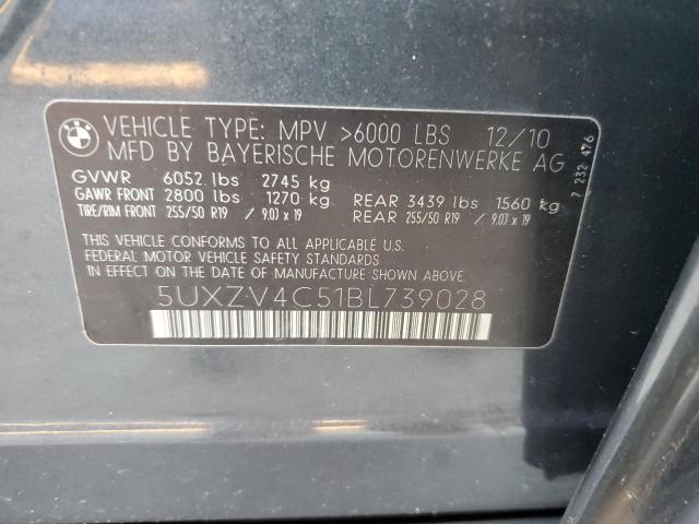 5UXZV4C51BL739028 - 2011 BMW X5 XDRIVE3 Boz foto 13