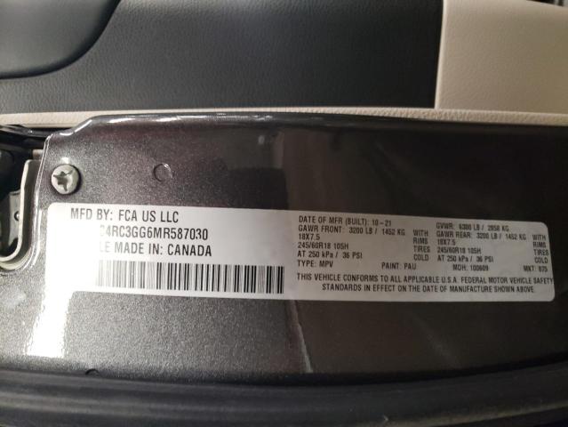 2C4RC3GG6MR587030 - 2021 CHRYSLER PACIFICA L GRAY photo 14