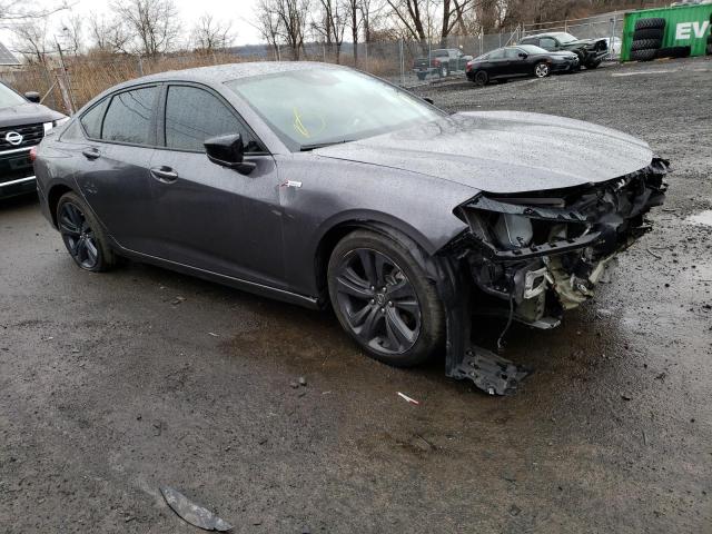 19UUB6F50MA007002 - 2021 ACURA TLX TECH A GRAY photo 4