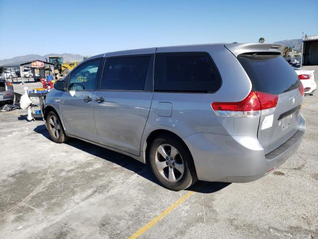 5TDZK3DC3CS262104 - 2012 TOYOTA SIENNA SILVER photo 2