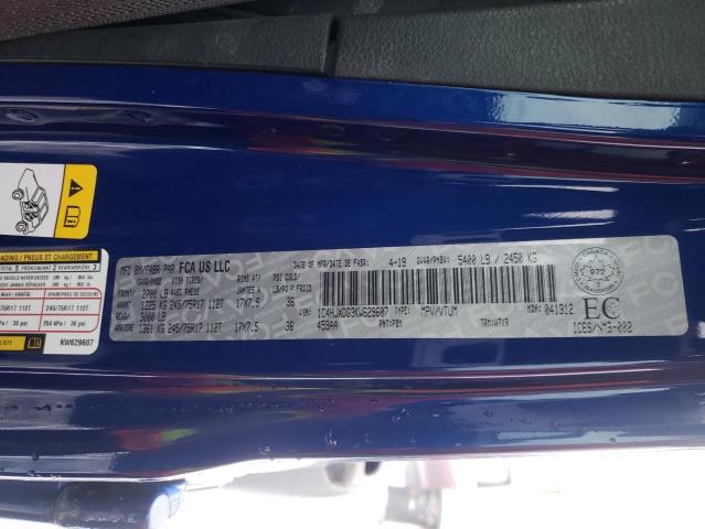 1C4HJXDG3KW629607 - 2019 JEEP WRANGLER U ლურჯი ფოტო 12