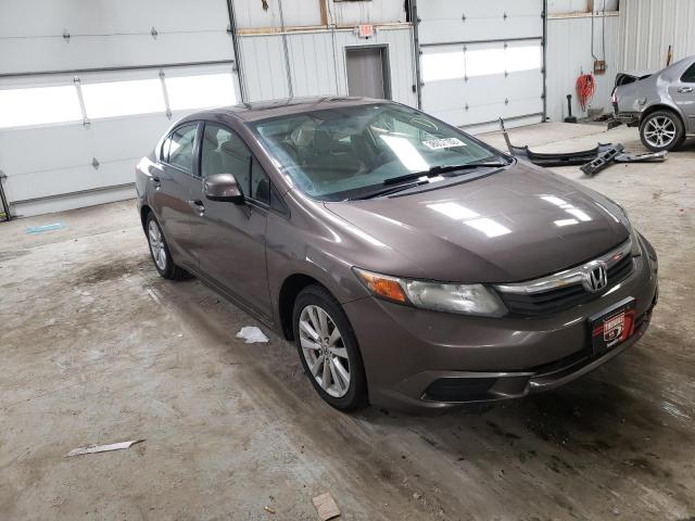 2HGFB2F9XCH526983 - 2012 HONDA CIVIC EXL Qəhvəyi foto 1