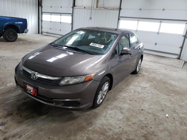 2HGFB2F9XCH526983 - 2012 HONDA CIVIC EXL Qəhvəyi foto 2