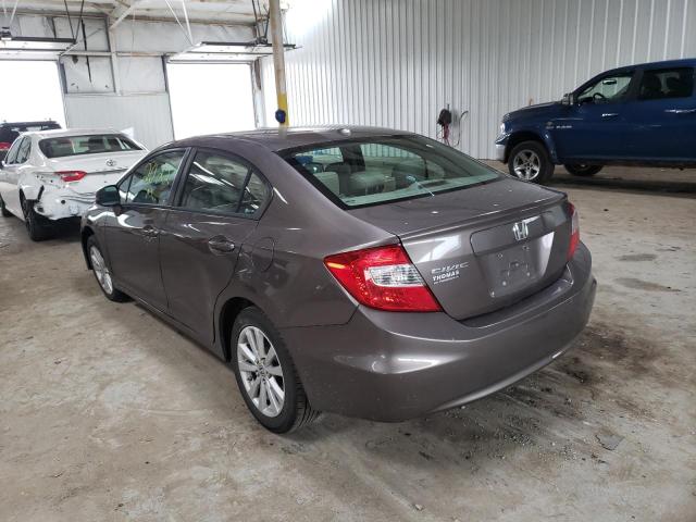 2HGFB2F9XCH526983 - 2012 HONDA CIVIC EXL Qəhvəyi foto 3