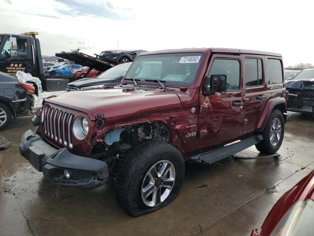 1C4HJXEN6MW718362 - 2021 JEEP WRANGLER U BURGUNDY photo 1