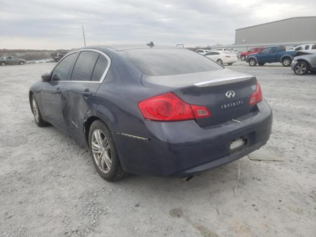 JN1DV6AP3BM601872 - 2011 INFINITI G25 BASE BLUE photo 3