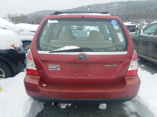 JF1SG65617H727461 - 2007 SUBARU FORESTER 2 RED photo 6