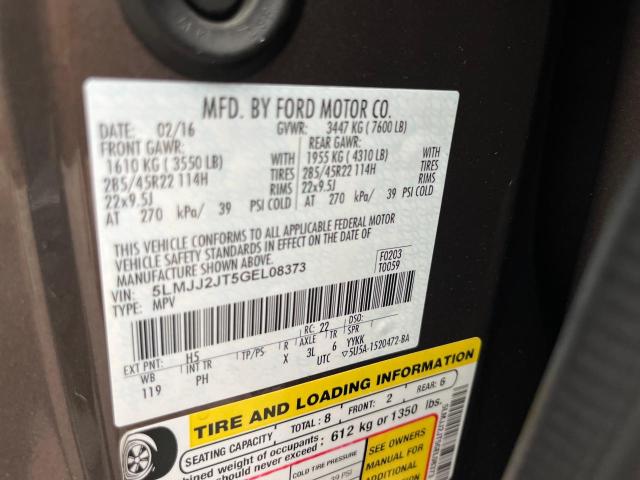 5LMJJ2JT5GEL08373 - 2016 LINCOLN NAVIGATOR 棕色 照片 10