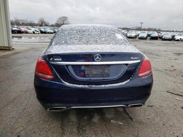 55SWF4KB3FU064797 - 2015 MERCEDES-BENZ C 300 4MAT BLUE photo 6