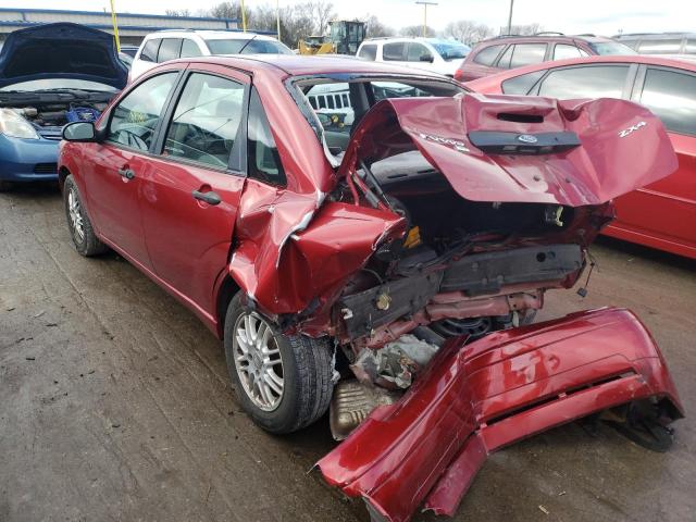 1FAFP34N85W169139 - 2005 FORD FOCUS ZX4 RED photo 3