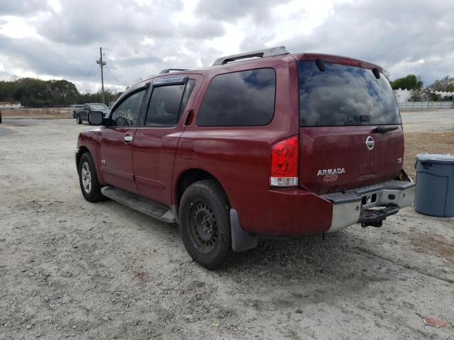 5N1BA08A57N720213 - 2007 NISSAN ARMADA SE RED photo 3